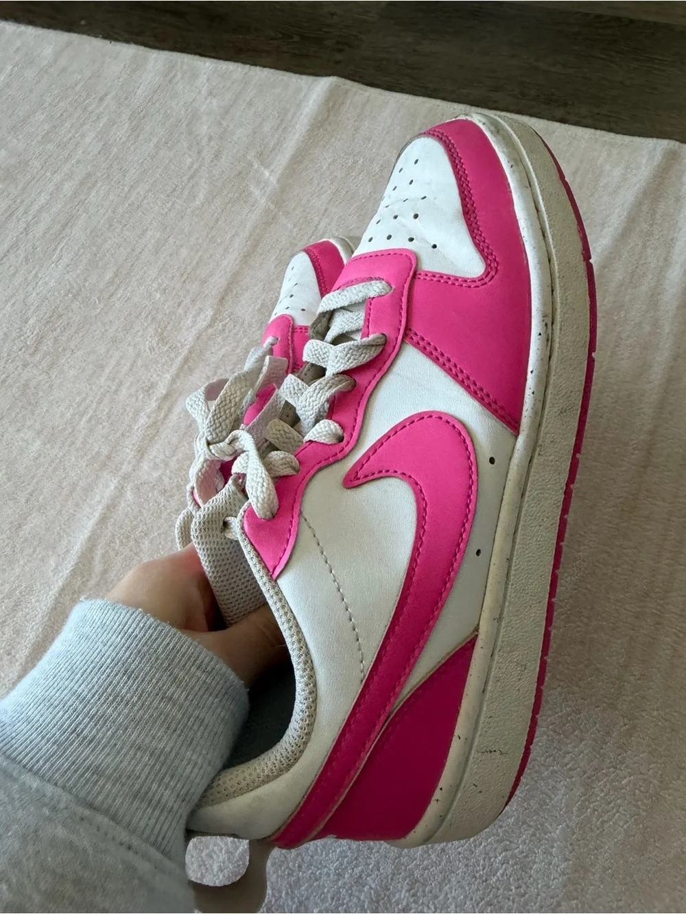 Nike Kids Court Borough Low Pink/White